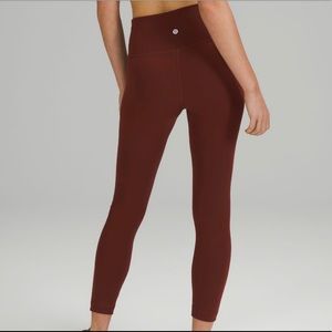 Lululemon Wunder Train high rise 25” Date Brown